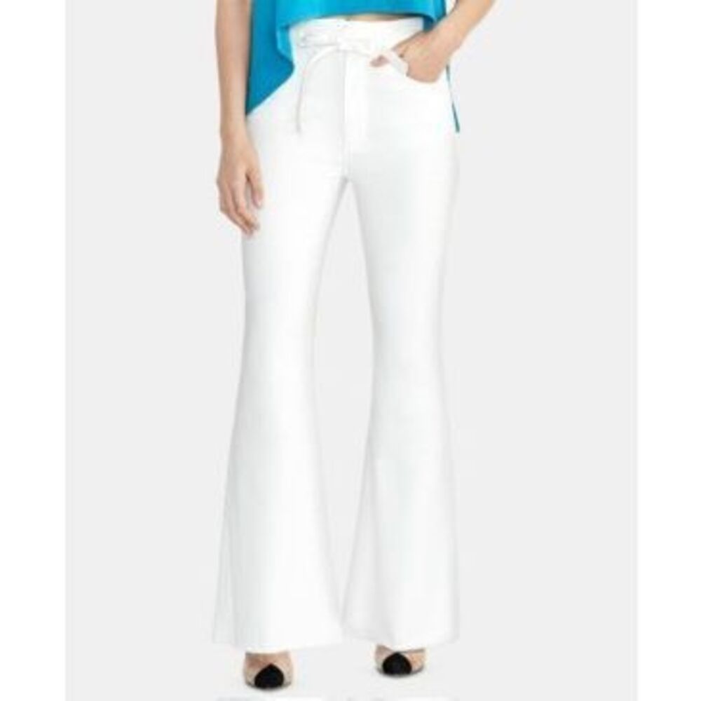 Rachel Rachel Roy Belted‎ Flare-Leg Pants - White Size 30